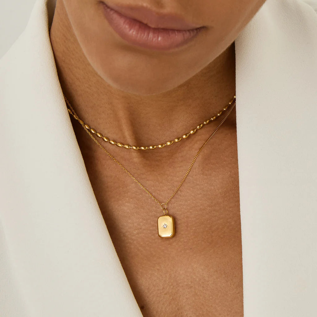 Collar Doble Barcelona Chapado en Oro