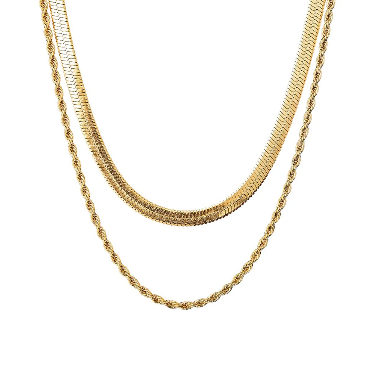 Conjunto de Collar Melina Chapado en Oro