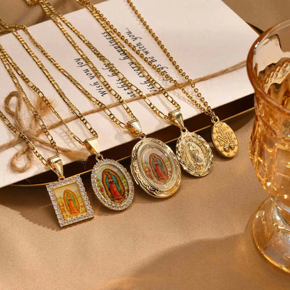 Collar de la Virgen de Guadalupe Chapado en Oro