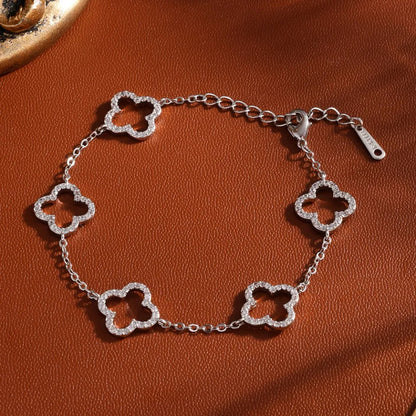 Juego de 4 Pulseras de Lujo Chapadas En Oro