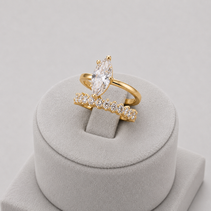 Anillo de Dubái Bañado en Oro