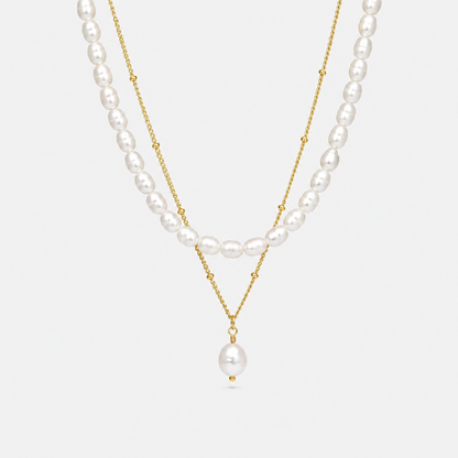 Collar Doble Aloha Mix Chapado en Oro