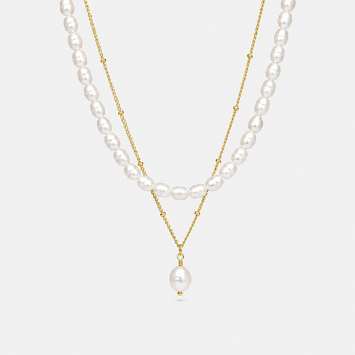 Collar Doble Aloha Mix Chapado en Oro