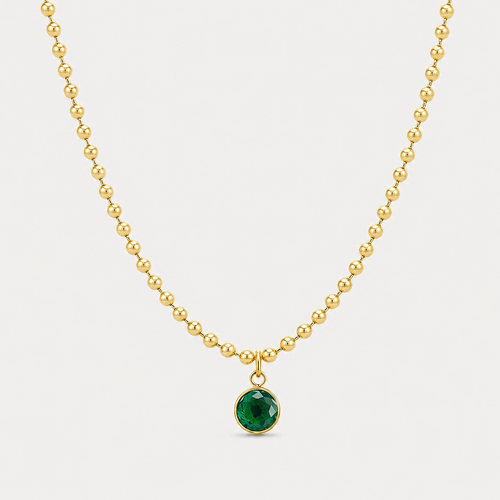 Collar Emera Point Chapado en Oro