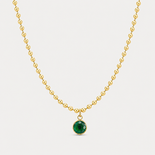 Collar Emera Point Chapado en Oro