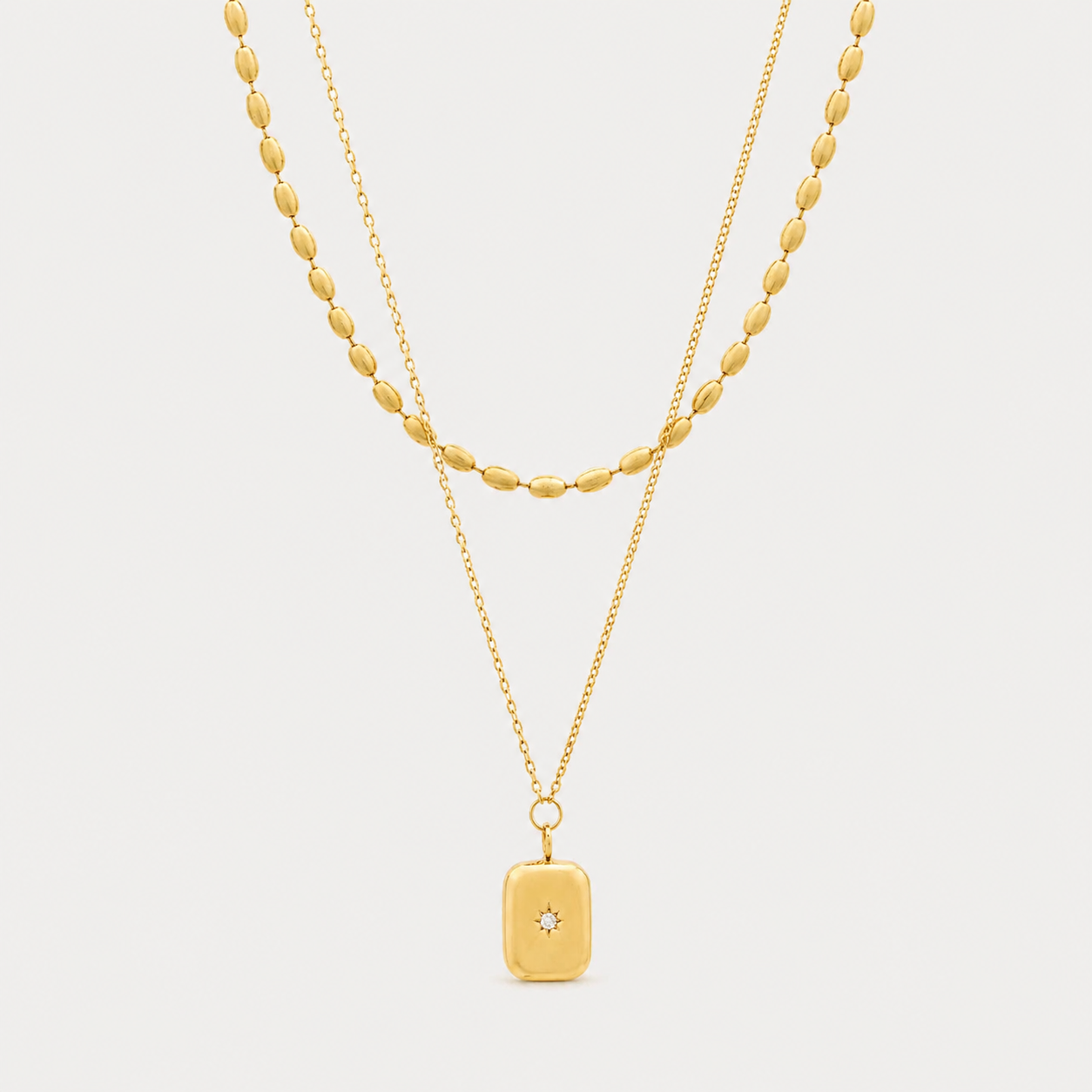 Collar Doble Barcelona Chapado en Oro
