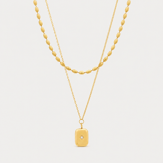Collar Doble Barcelona Chapado en Oro