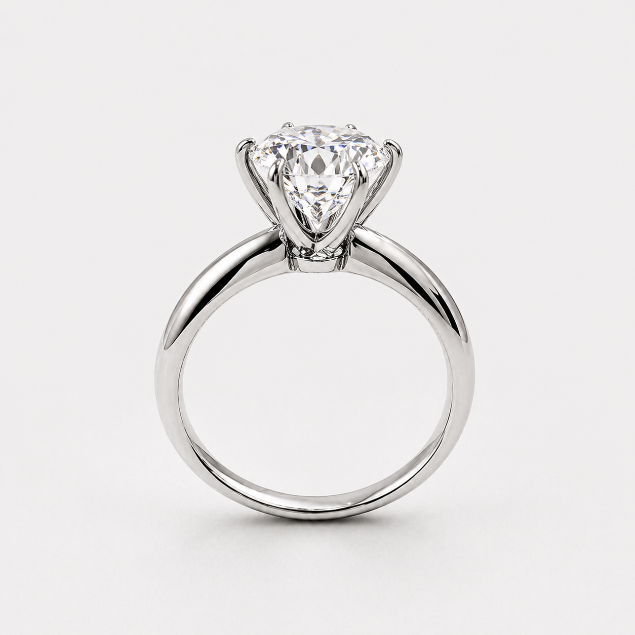 Anillo Solitario Plata