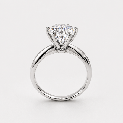 Anillo Solitario Plata