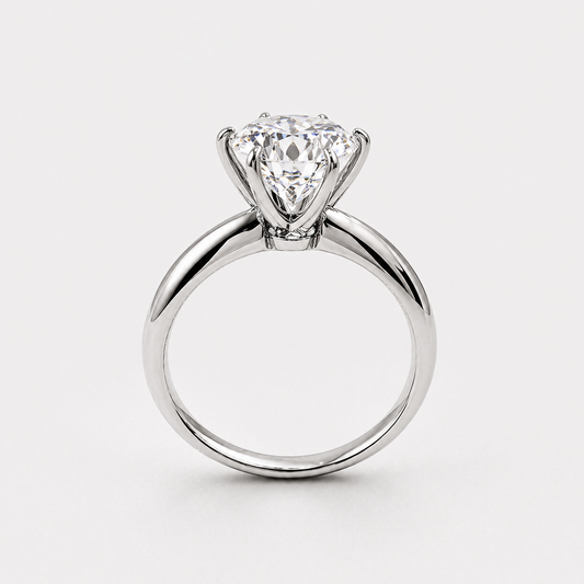 Anillo Solitario Plata