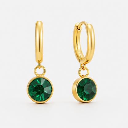 Pendientes Emera Stud Chapados en Oro