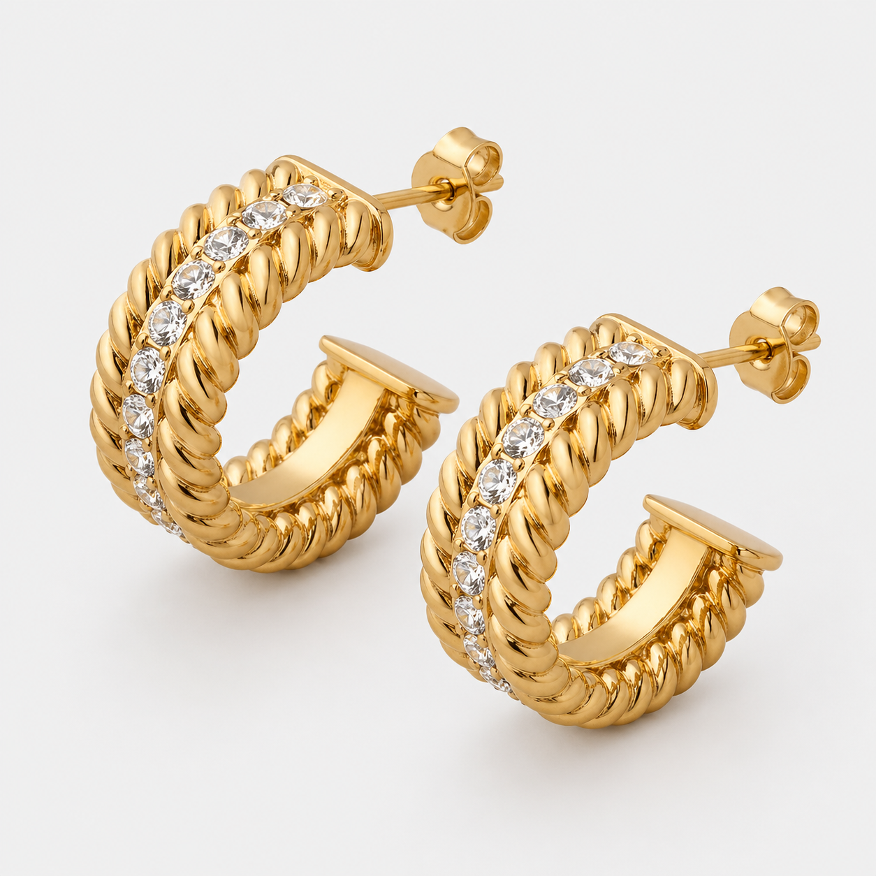 Pendientes de aro Chapados en Oro