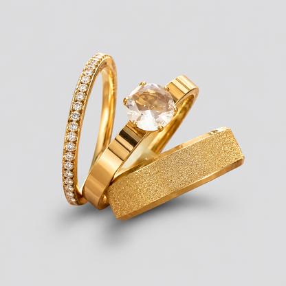 Conjunto de Anillo Triple de Prosperidad
