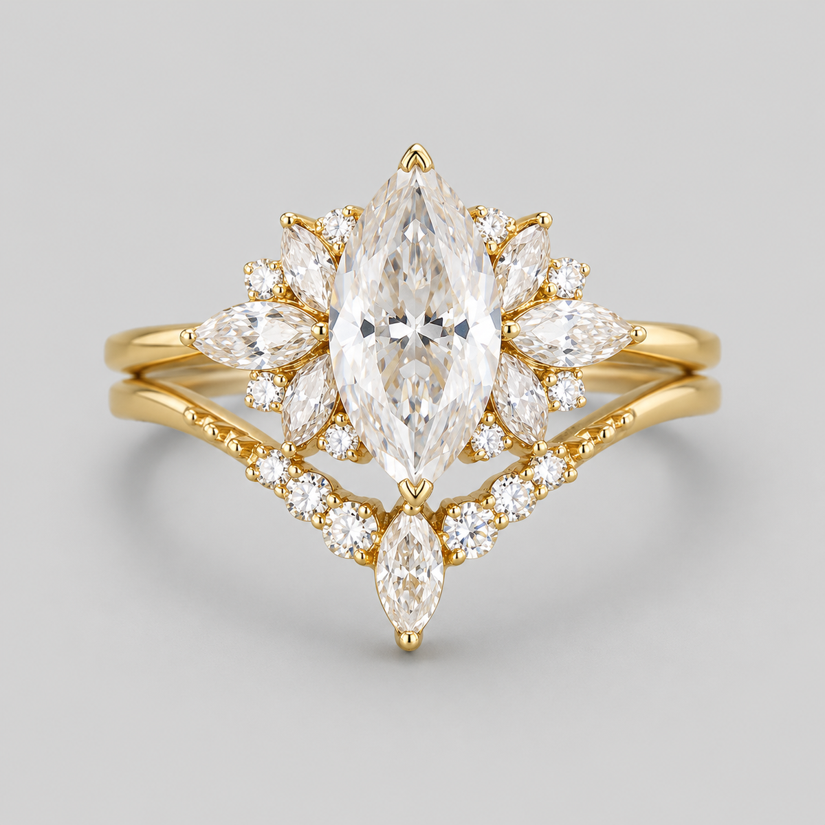 Conjunto de Anillo Doble Charlotte