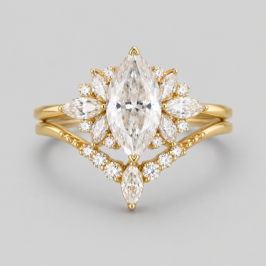 Conjunto de Anillo Doble Charlotte
