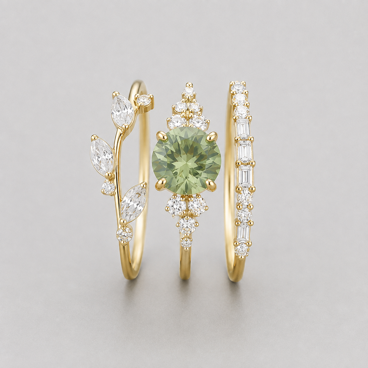 Conjunto de Anillo Triple Olivia