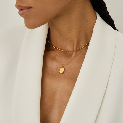 Collar Doble Barcelona Chapado en Oro