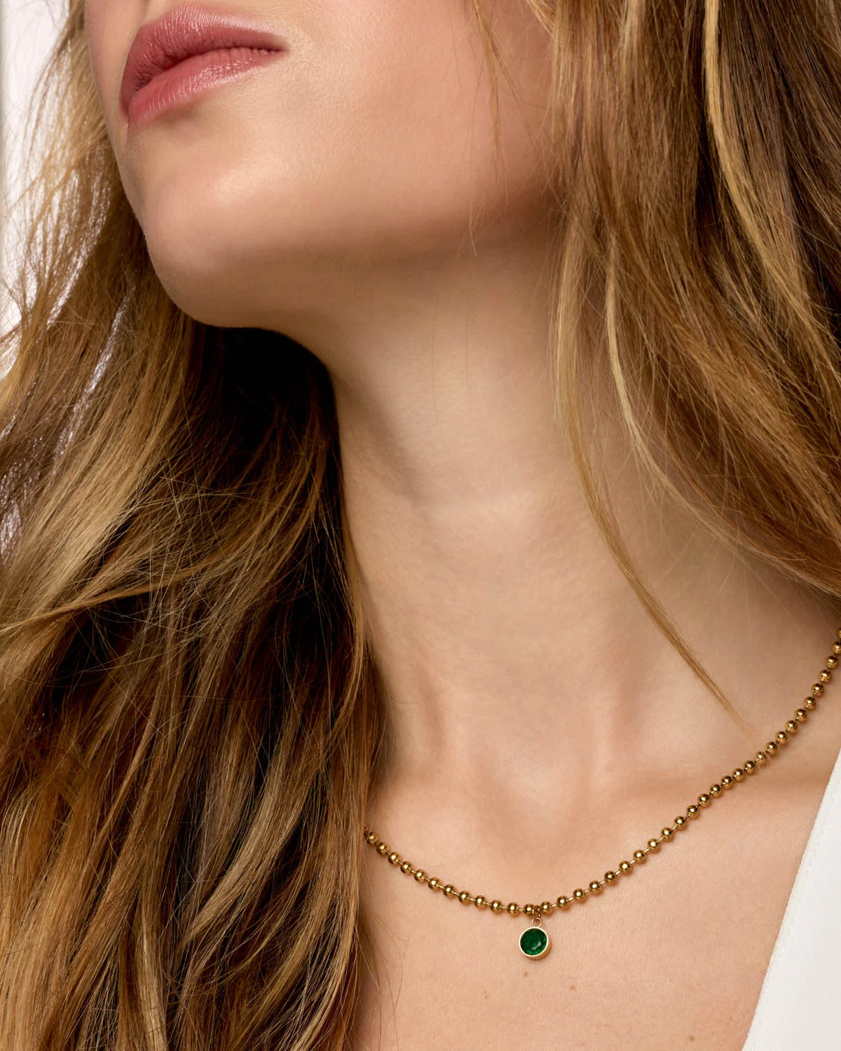 Collar Emera Point Chapado en Oro