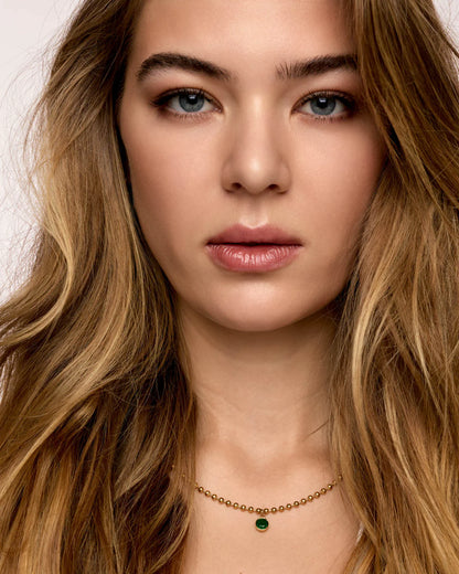 Collar Emera Point Chapado en Oro
