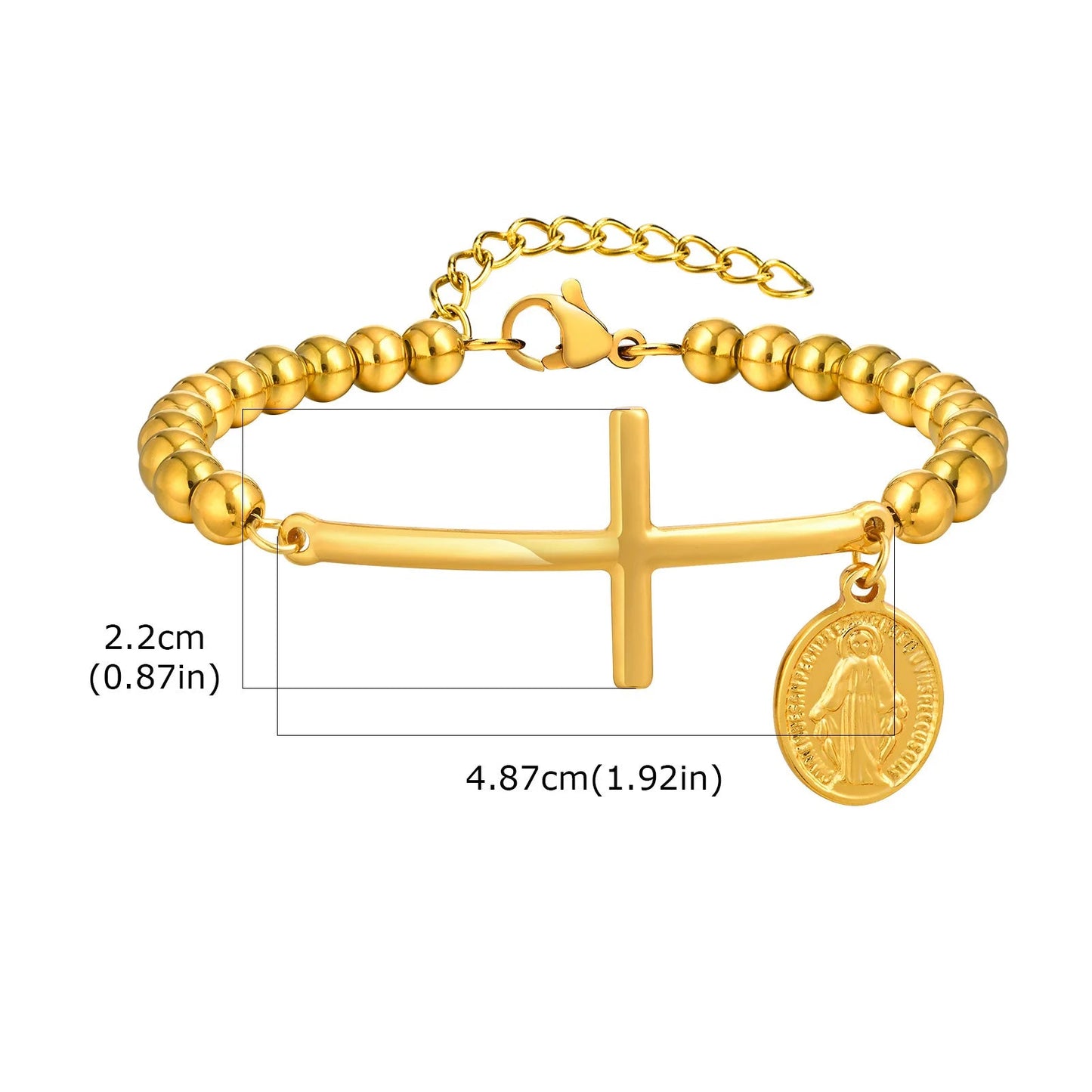 Pulsera con medalla de San Benito