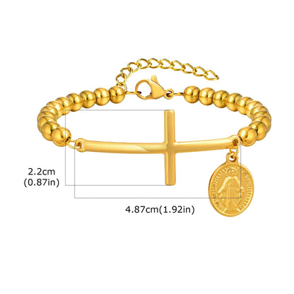 Pulsera con medalla de San Benito