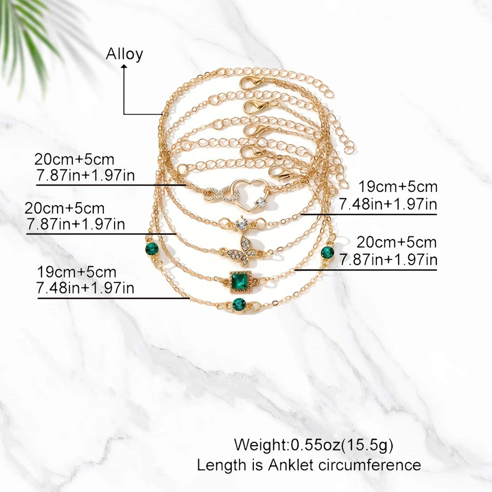 Juego de 5 Pulseras de Lujo
