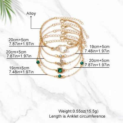 Juego de 5 Pulseras de Lujo