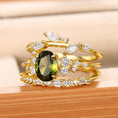 Conjunto de Anillo Triple Olivia