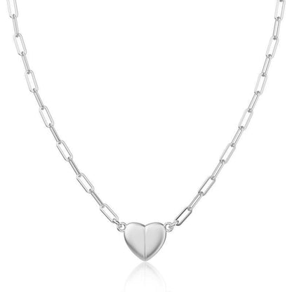 Collar Para Mujer de Corazón Magnético Bañado en Oro