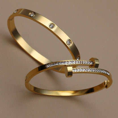 Pulsera Doble Con Circonitas Cúbicas