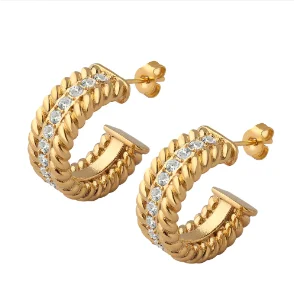 Pendientes de aro Chapados en Oro