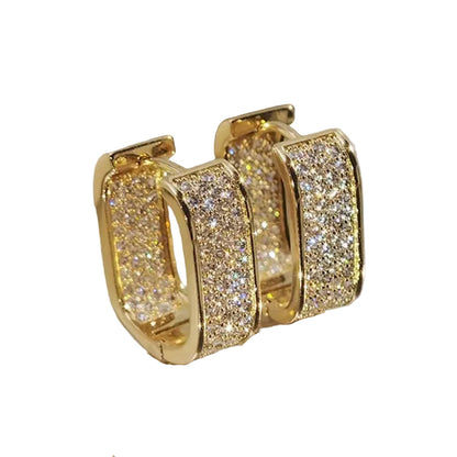 Pendientes Con Circonitas Cúbicas Chapados En Oro