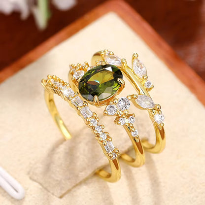 Conjunto de Anillo Triple Olivia