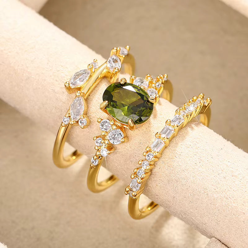 Conjunto de Anillo Triple Olivia
