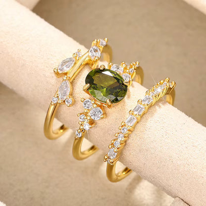 Conjunto de Anillo Triple Olivia
