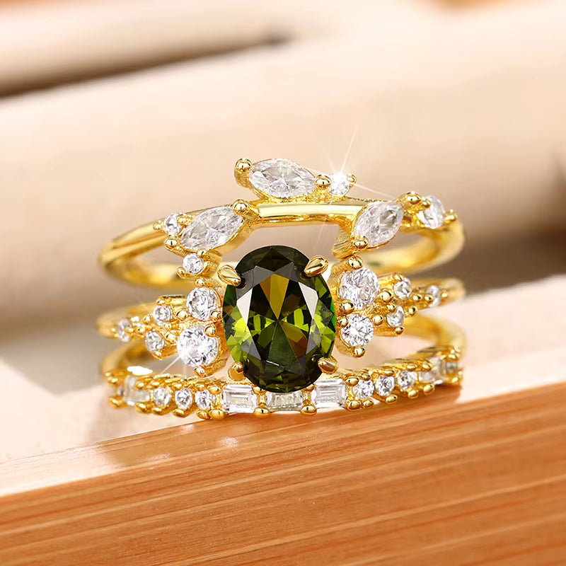Conjunto de Anillo Triple Olivia