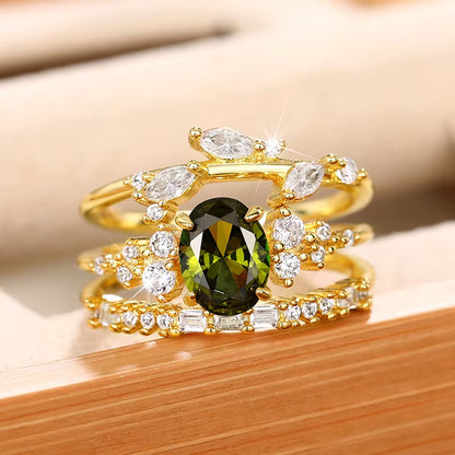 Conjunto de Anillo Triple Olivia