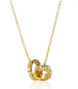 Collar Imperial Con Piedra de Circonita Chapado en Oro