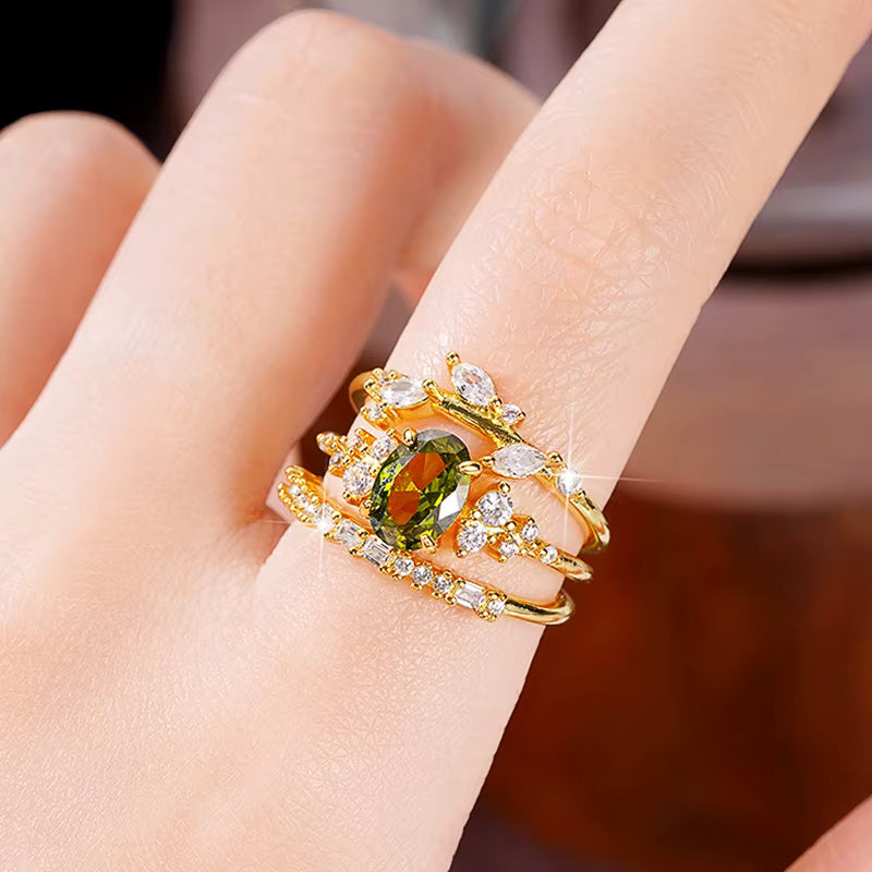 Conjunto de Anillo Triple Olivia