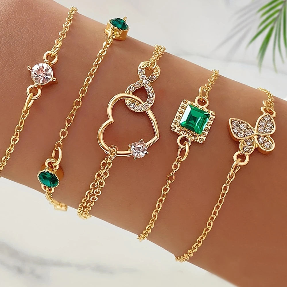 Juego de 5 Pulseras de Lujo