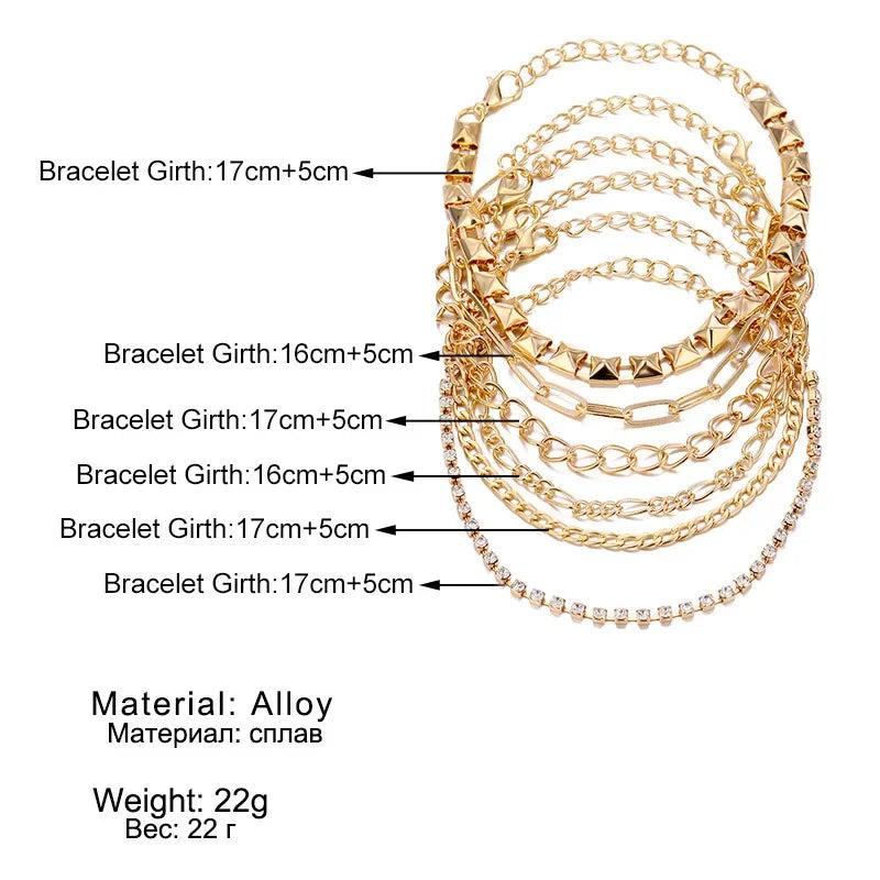 Juego de 6 Pulseras Elegance