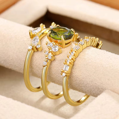 Conjunto de Anillo Triple Olivia