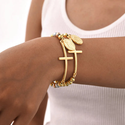 Pulsera con medalla de San Benito