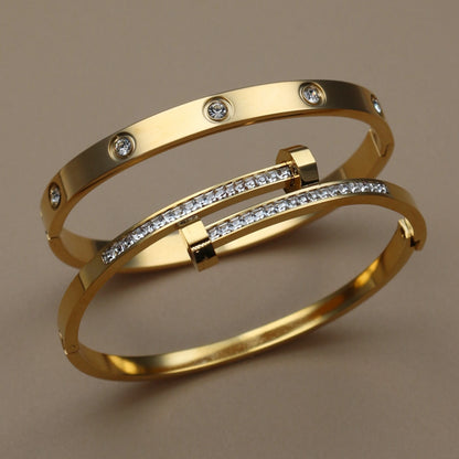 Pulsera Doble Con Circonitas Cúbicas