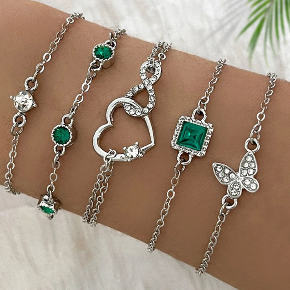 Juego de 5 Pulseras de Lujo