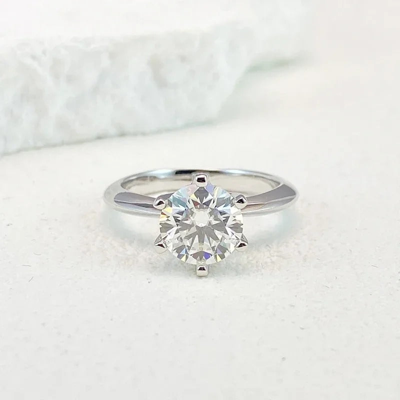 Anillo Solitario Plata