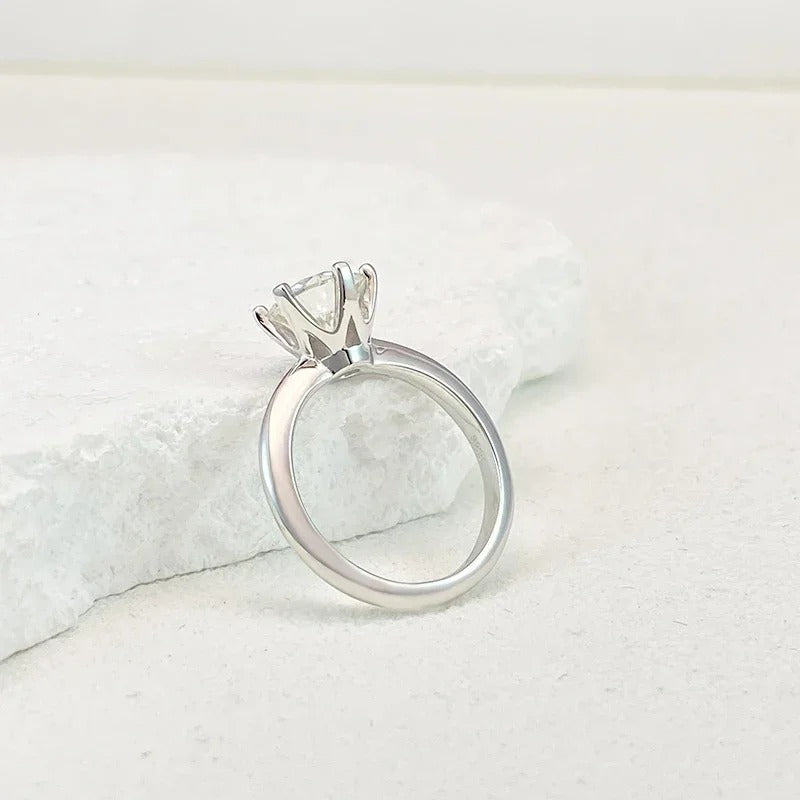 Anillo Solitario Plata