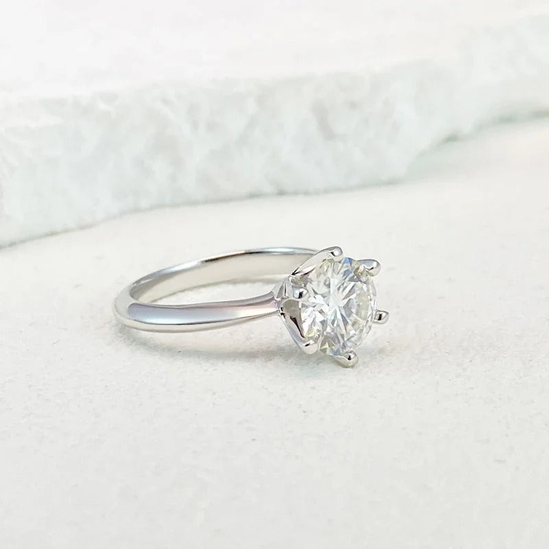 Anillo Solitario Plata