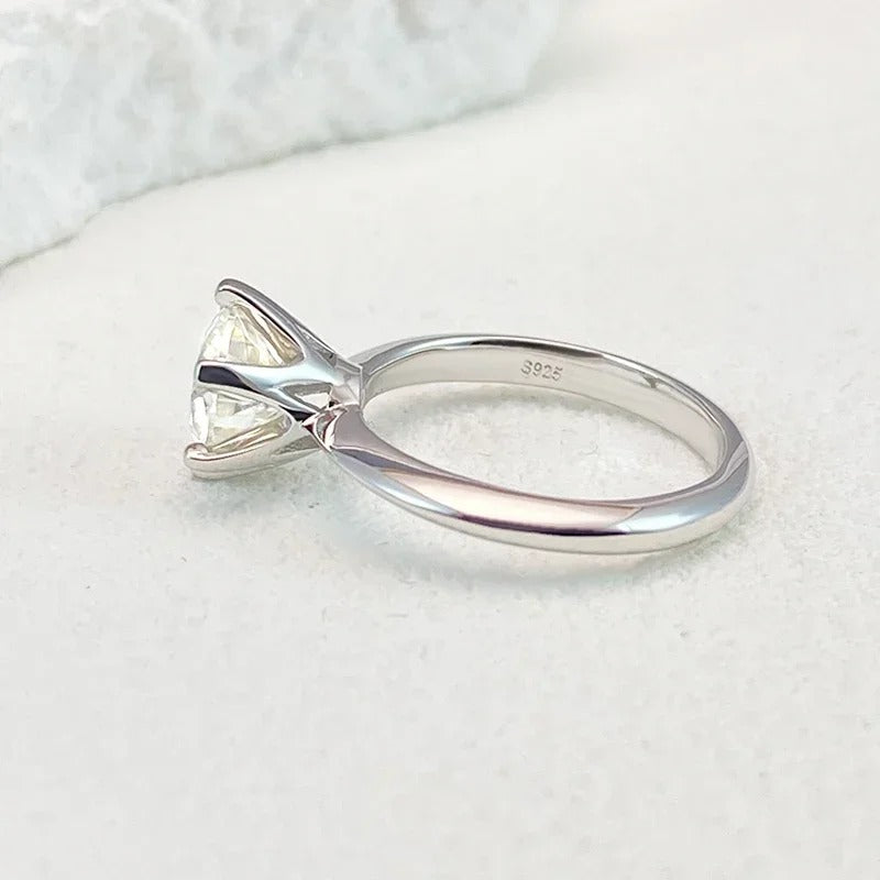 Anillo Solitario Plata