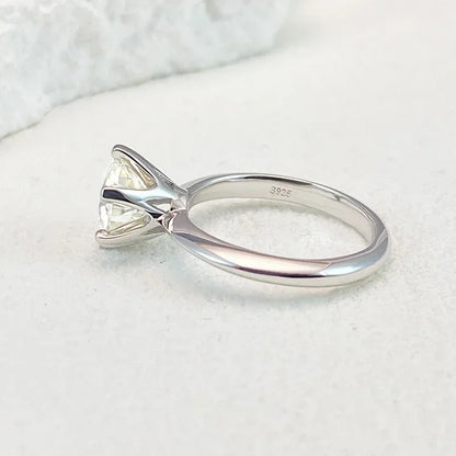 Anillo Solitario Plata